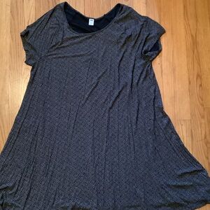 Women's Black Patterned Dress